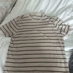 Striped Beige and Brown Men's Shirt